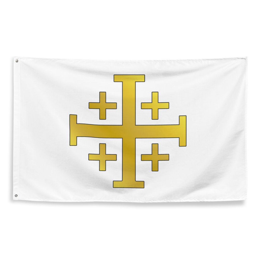 Full view of the Kingdom of Jerusalem Flag